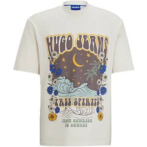 HUGO Cotton-jersey T-shirt with retro artwork