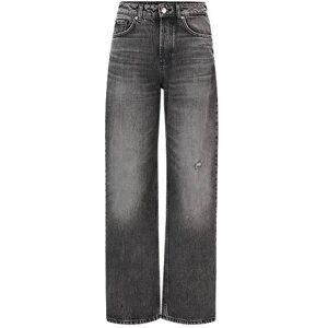 HUGO Relaxed-fit jeans in grey distressed denim