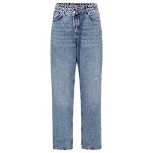 HUGO Relaxed-fit jeans in quartz-blue denim