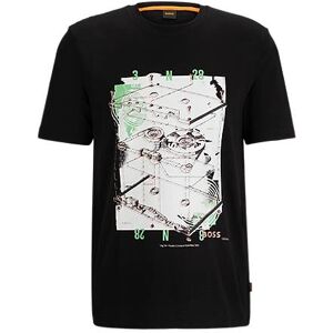 Boss Cotton-jersey T-shirt with seasonal print