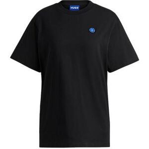 HUGO Cotton-jersey T-shirt with logo badge