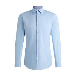 Boss Slim-fit shirt in easy-iron stretch-cotton poplin