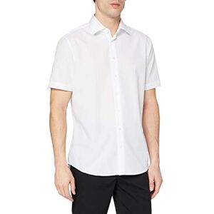 Seidensticker Men's Business Shirt (Craig 1/2) White (white 1) plain, size: 38