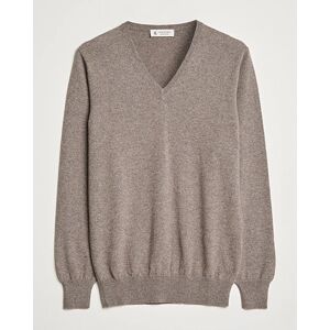 Piacenza Cashmere Cashmere V Neck Sweater Brown - Size: One size - Gender: men