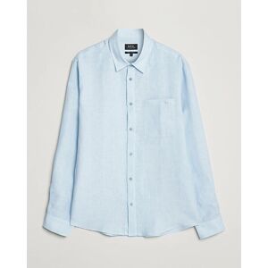 A.P.C. Cassel Linen Shirt Light Blue - Size: One size - Gender: men