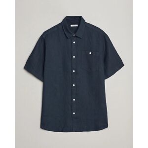 KnowledgeCotton Apparel Regular Short Sleeve Linen Shirt Total Eclipse - Vihreä - Size: S M L XL - Gender: men