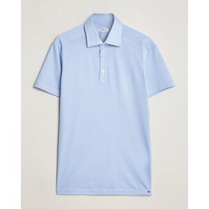 Kiton Short Sleeve Jersey Polo Light Blue - Valkoinen - Size: 40 41 42 43 44 45 - Gender: men