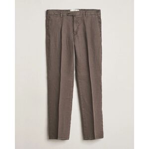 Briglia 1949 Pleated Linen Trousers Brown - Sininen - Size: M L - Gender: men