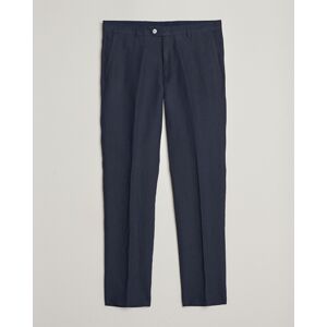 Oscar Jacobson Denz Linen Trousers Navy - Vihreä - Size: One size - Gender: men