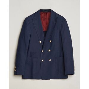 Brunello Cucinelli Double Breasted Wool/Linen Blazer  Navy - Oranssi - Size: S M L XL - Gender: men