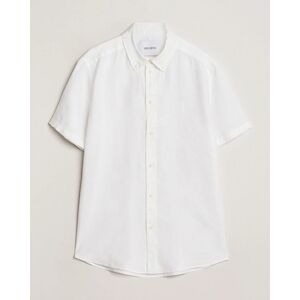 Les Deux Kris Short Sleeve Linen Shirt White - Beige - Size: XS S M - Gender: men