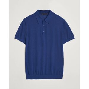 J.Lindeberg Ridge Lyocell Silk Polo Estate Blue - Valkoinen - Size: S M L XL - Gender: men