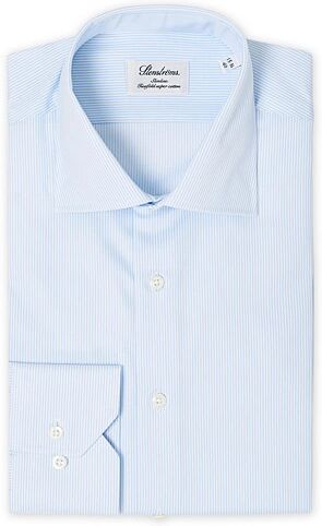 Stenströms Slimline Thin Stripe Shirt White/Blue