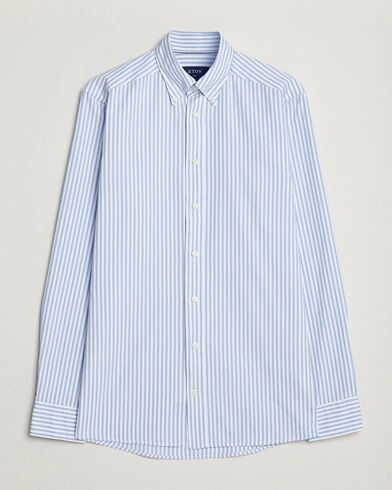 Eton Slim Fit Royal Oxford Stripe Button Down Light Blue