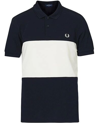 Fred Perry Colour Block Polo Shirt Navy