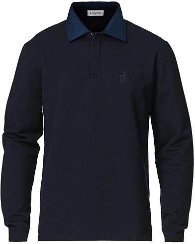 Lanvin Long Sleeve Polo Navy