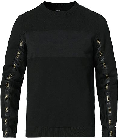 BOSS Athleisure Rondy Taped Knitted Sweater Black