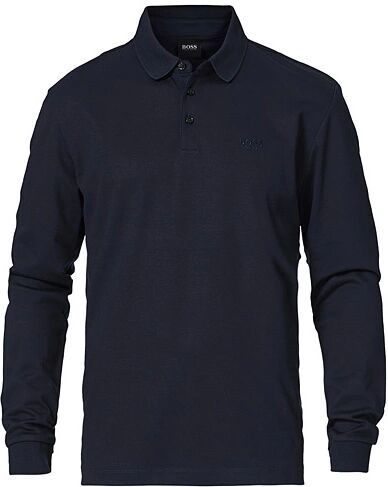 BOSS Pado Knitted Polo Shirt Dark Blue