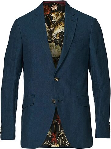 Etro Linen Blazer Dark Blue