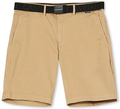 Calvin Klein Garment Dyed Belted Shorts Travertine