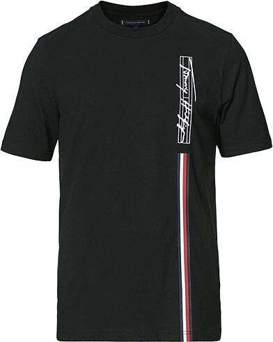 Tommy Hilfiger Signature Vertical Stripe Crew Neck Tee Black