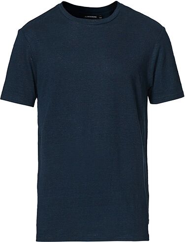 J.Lindeberg Coma Clean Linen Crew Neck Tee Navy