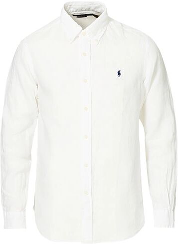 Ralph Lauren Custom Fit Linen Button Down Shirt White