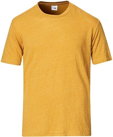 NN07 Dylan Linen Crew Neck Tee Yellow