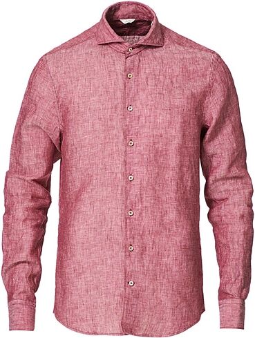 Stenströms Slimline Linen Cut Away Shirt Raspberry Red