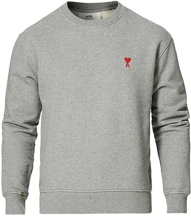 AMI Heart Logo Sweatshirt Heather Grey