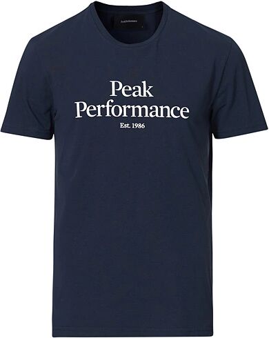 Peak Performance Original Logo Crew Neck Tee Blue Shadow