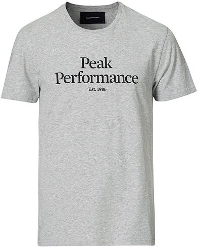 Peak Performance Original Logo Crew Neck Tee Grey Melange