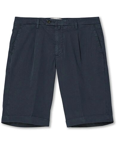Briglia 1949 Pleated Cotton Shorts Navy