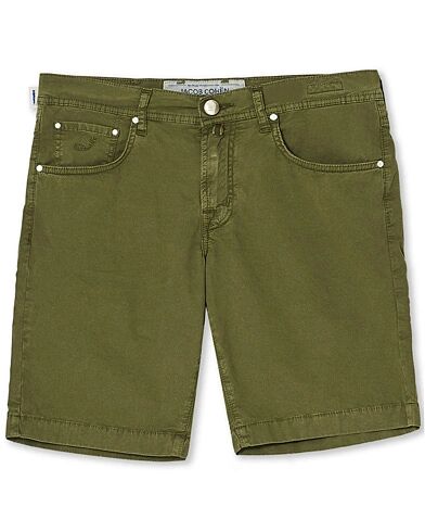 Jacob Cohën 5-Pocket Gabardine Shorts Green