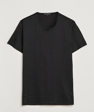 Zegna Filoscozia Fine Cotton Crew Neck T-Shirt Black