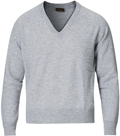 Stenströms Washed Merino Deep V-Neck Grey