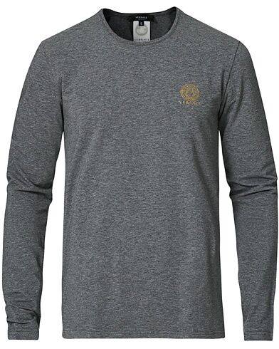 Versace Medusa Long Sleeve Tee Grey Melange