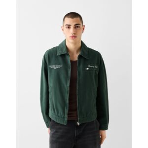 Bershka Blouson Boxy Fit Homme M Vert