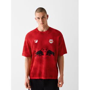 Bershka T-Shirt New York Red Bulls Mesh Tie-Dye Homme L Rouge - Publicité