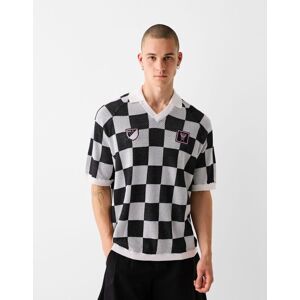 Bershka T-Shirt Polo Inter Miami Cf Carreaux Homme L Noir - Publicité