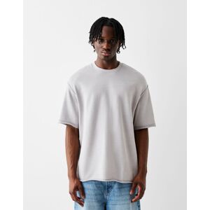 Bershka T-Shirt Manches Courtes Molleton Effet Délavé Homme Xs Gris - Publicité