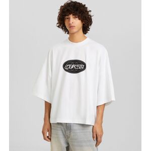 Bershka T-Shirt Manches Courtes Oversize Imprimé Homme M Blanc - Publicité