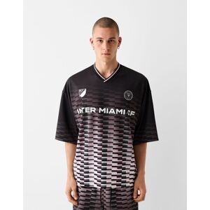 Bershka T-Shirt Inter Miami Cf Imprimé Mesh Homme M Noir - Publicité