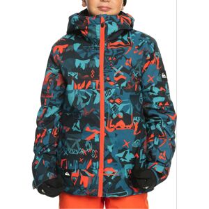 QUIKSILVER MISSION PRINTED YOUTH BUILDING MOUNTAINS GRENADINE XL