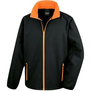 Veste Softshell Homme Result Core Printable Noir / Orange S