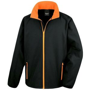 Veste Softshell Homme Result Core Printable Noir / Orange XXL