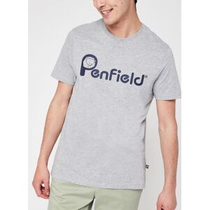 Bear Chest Print T-Shirt par Penfield Gris L Accessoires