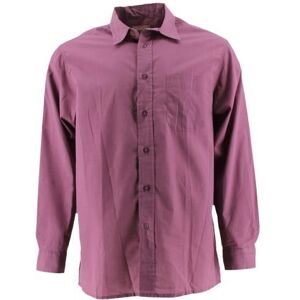 Chemise manches longues-Daxon--Violet-L-Masculin