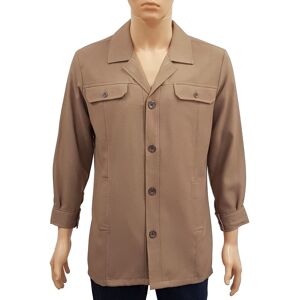 Veste chemise vintage T L  beige marron unisexe Marron L - Publicité