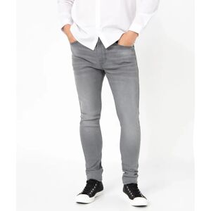 Jean homme skinny taille haute en coton stretch - 38 - grey - GEMO grey